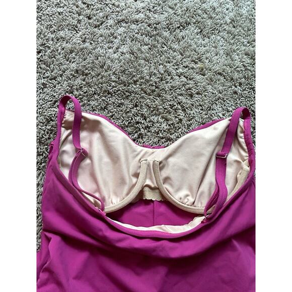 LANDS END Size 8 TANKINI SWIM SUIT TOP Pink J24 - Picture 2 of 5